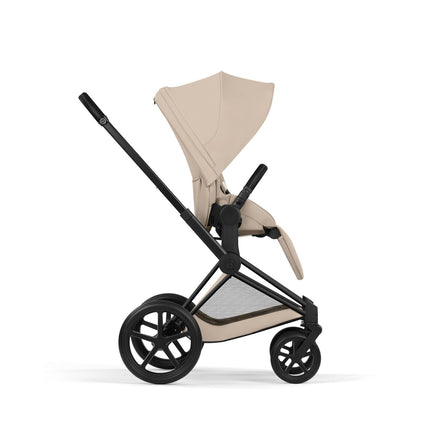 CYBEX Priam Cozy Beige met verlengbare zonnekap en zonnescherm, te koop bij De Gele Flamingo