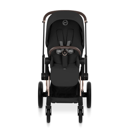 CYBEX Priam Sepia Black met wandelwagenzitting op het Rosegold frame, De Gele Flamingo