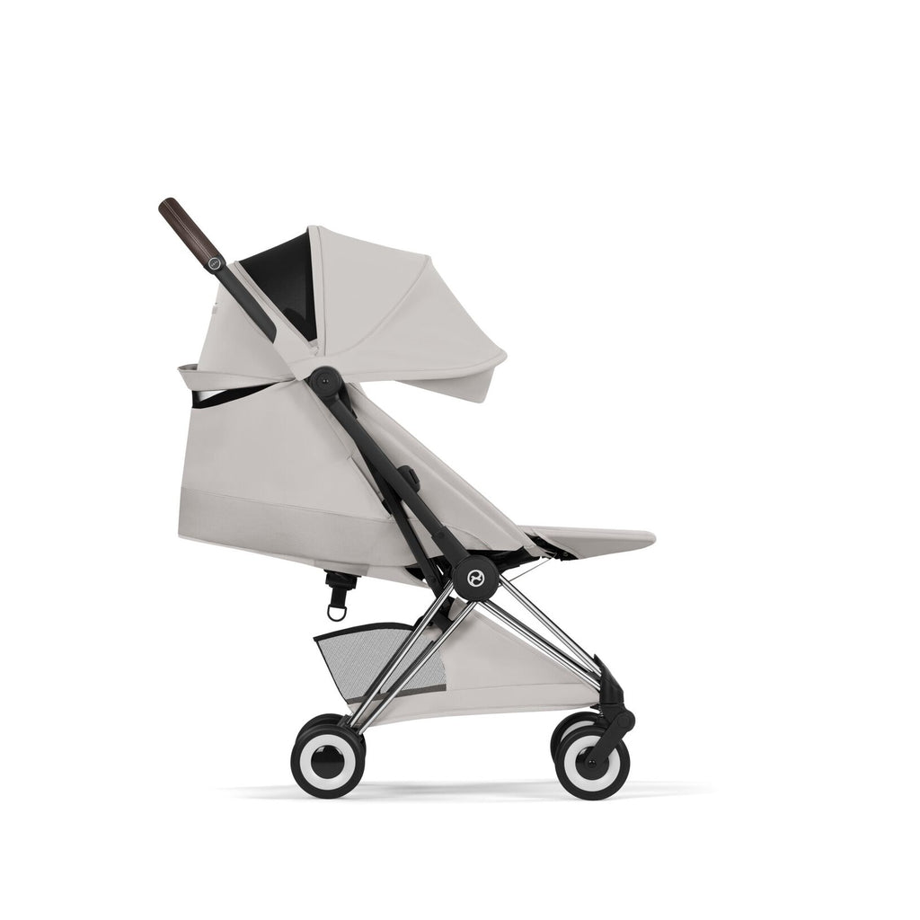 CYBEX Coya plooibuggy City Grey chroom met one-pull harness voor een hand, De Gele Flamingo