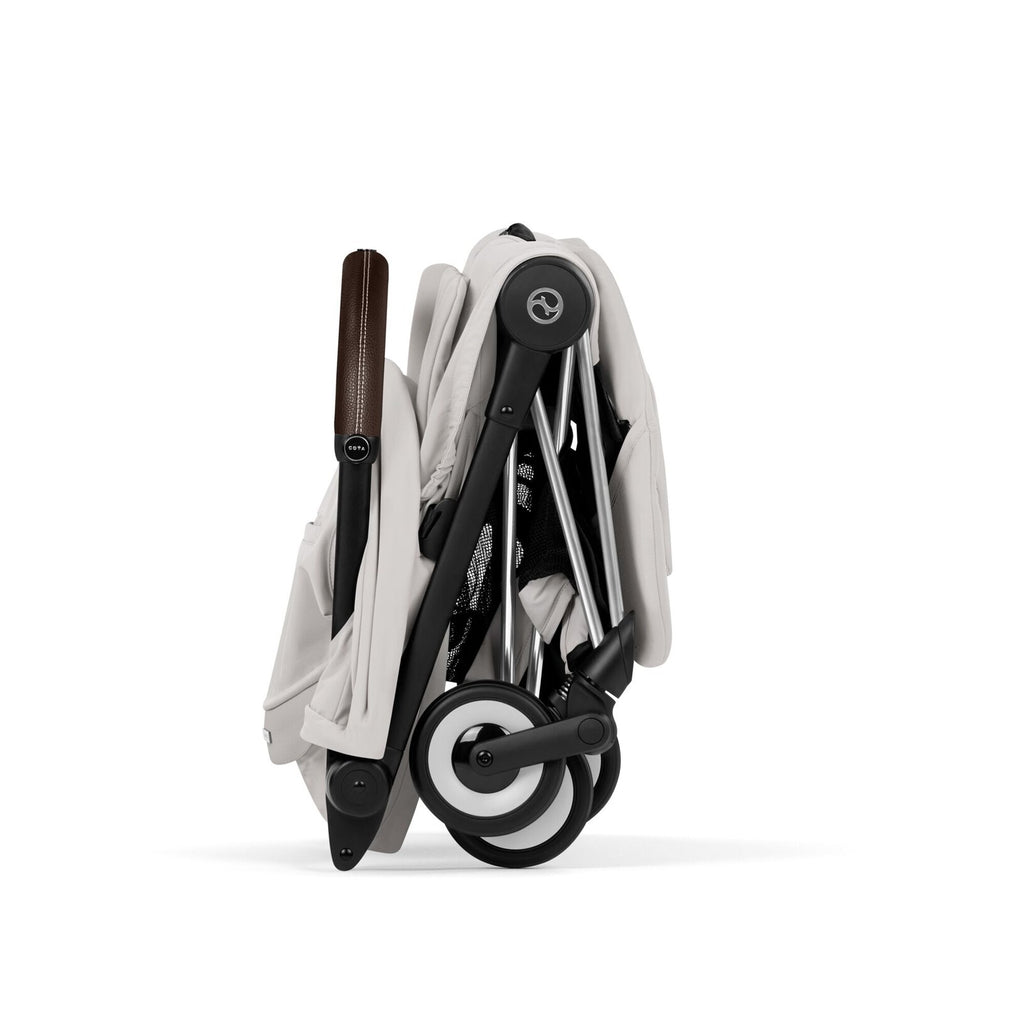 CYBEX Coya plooibuggy City Grey chroom met verlengbare zonnekap en mesh-venster, De Gele Flamingo