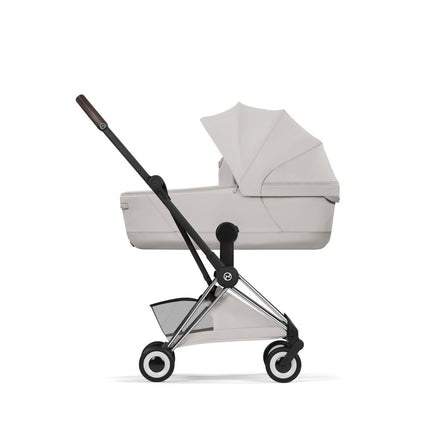 CYBEX Coya plooibuggy City Grey chroom, ultracompact opgevouwen met draagriem, De Gele Flamingo