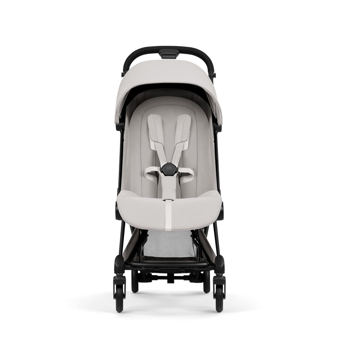 CYBEX Coya plooibuggy City Grey met matzwart frame, compacte reisbuggy bij De Gele Flamingo
