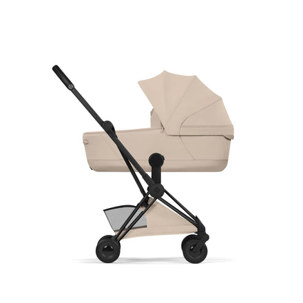 CYBEX Coya plooibuggy Cozy Beige matzwart, ultracompact opgevouwen met draagriem, De Gele Flamingo