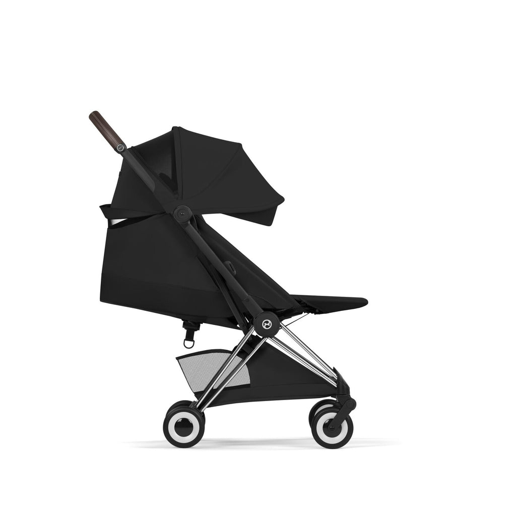 CYBEX Coya plooibuggy Sepia Black chroom met one-pull harness voor een hand, De Gele Flamingo