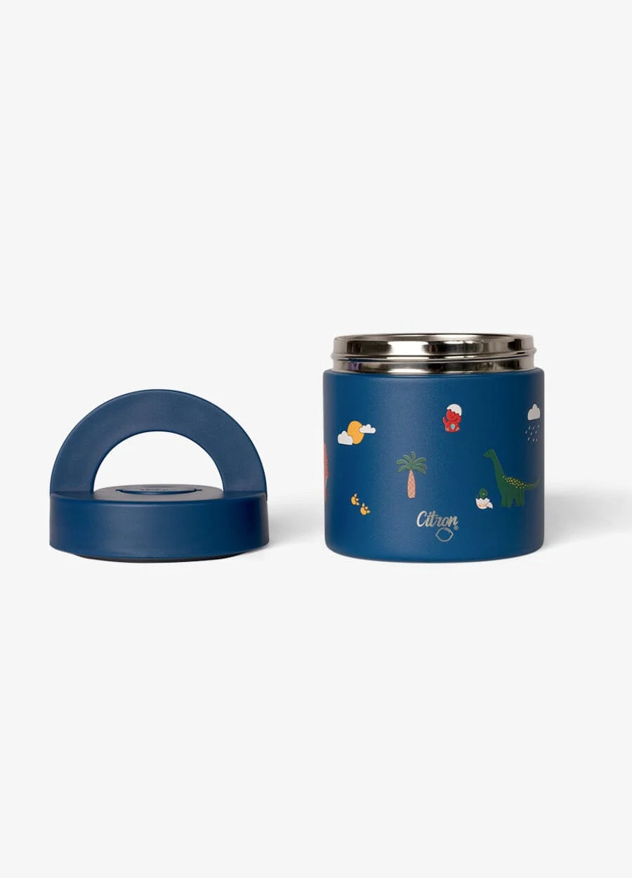 Citron Thermo Food Jar Dino houdt eten 6 uur warm, te koop bij De Gele Flamingo
