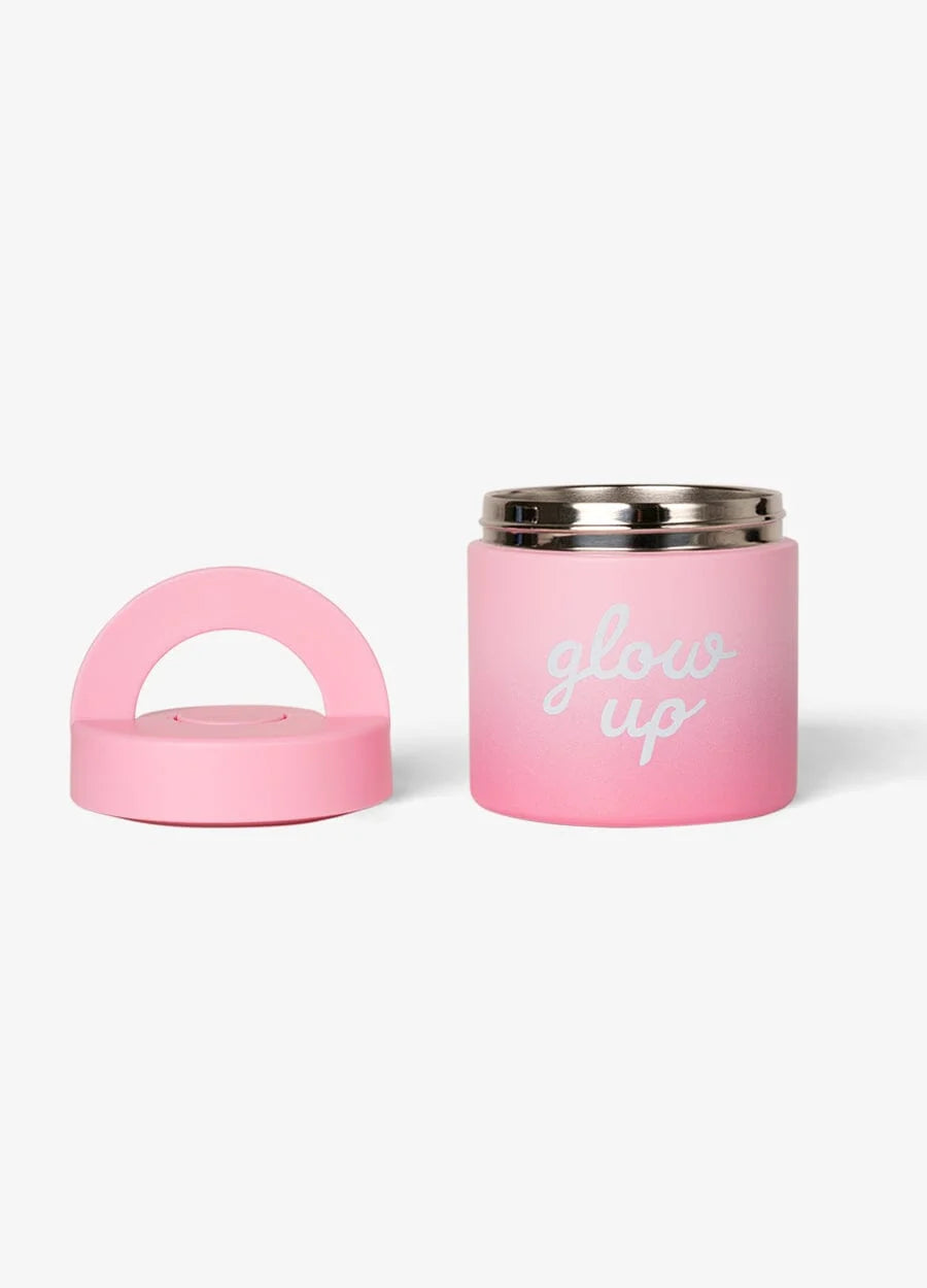 Citron Thermo Food Jar Pink Glow Up houdt eten 7 uur koud, van De Gele Flamingo