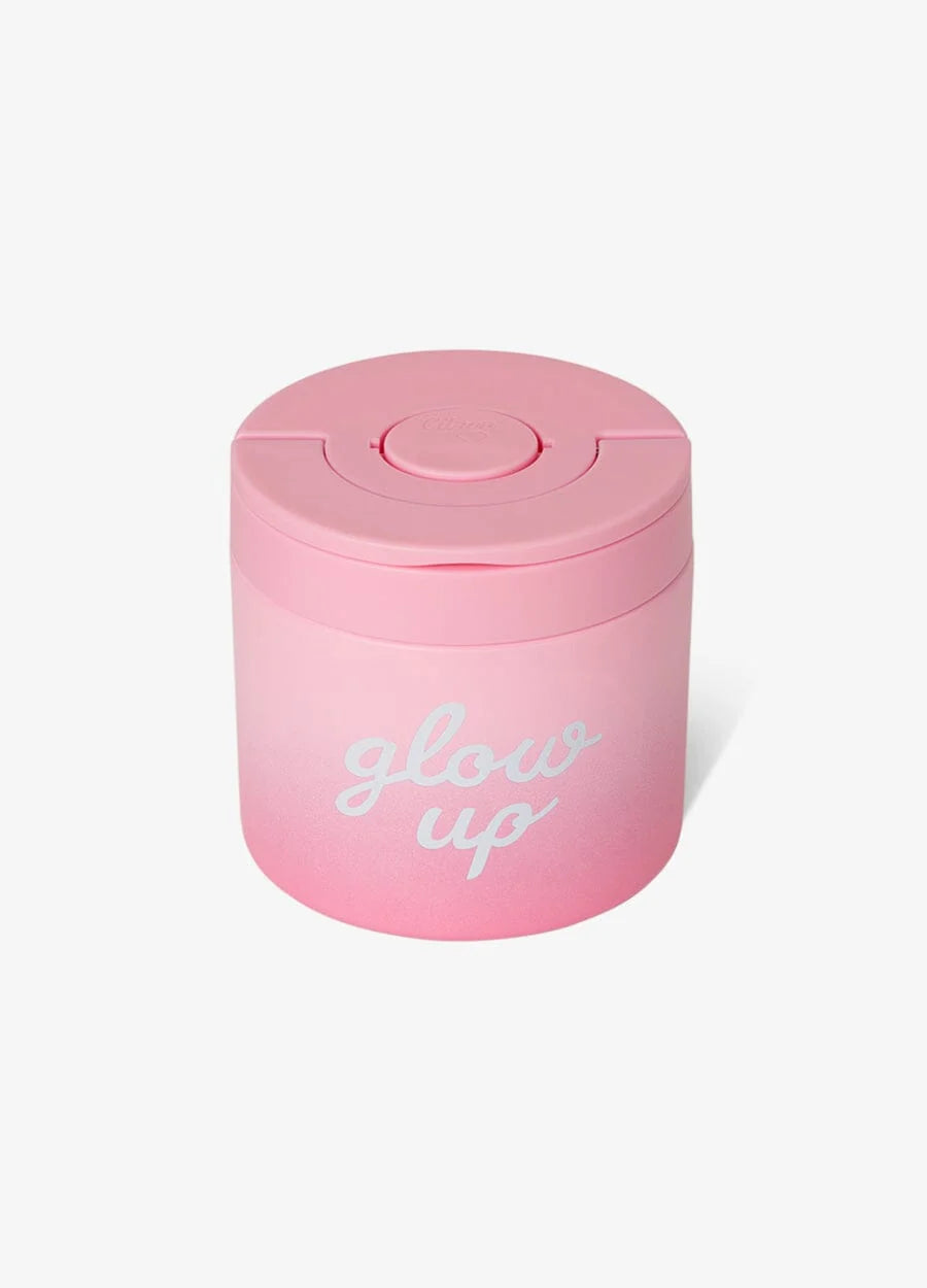 Citron Thermo Food Jar Pink Glow Up met lekvrij draaideksel, De Gele Flamingo