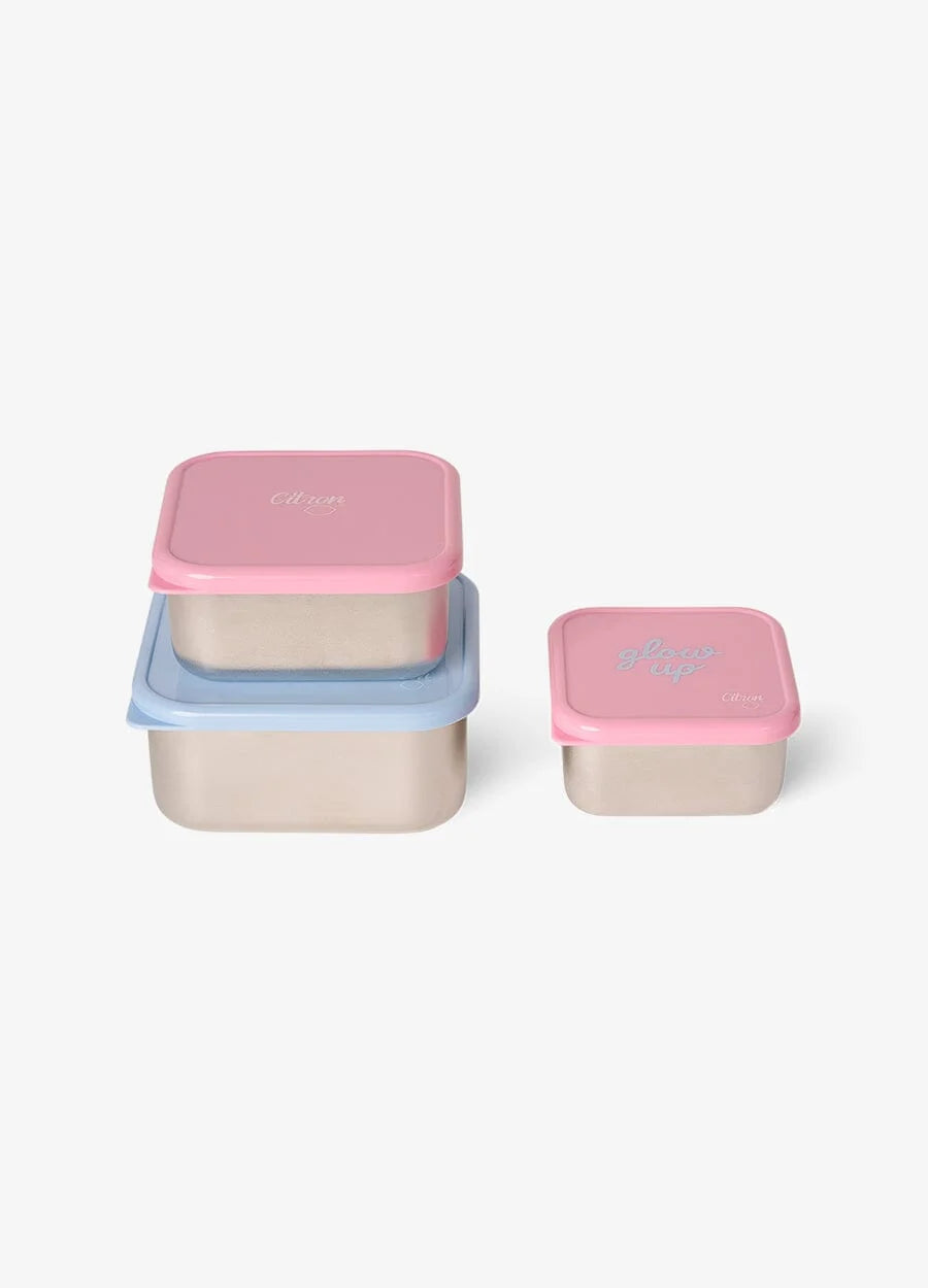 Citron Snack Box Set Glow Up met doosjes van 550, 350 en 250 ml, De Gele Flamingo