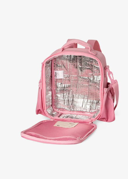 Citron lunchtas Pink Glow Up met zijvakken voor flessen tot 500 ml, De Gele Flamingo
