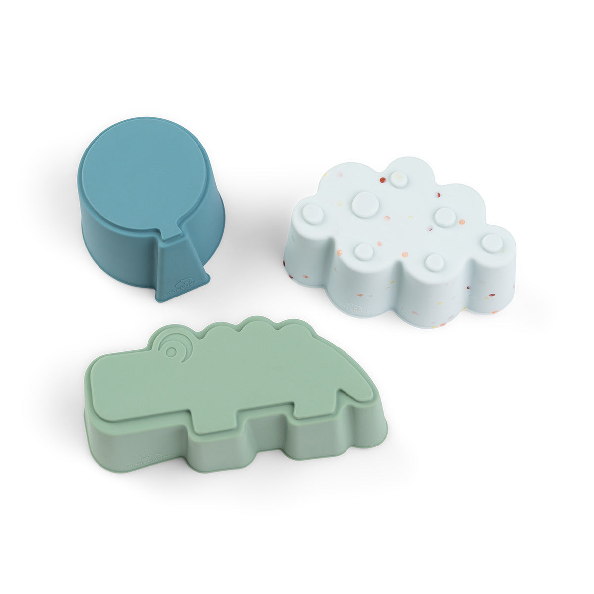 * Done By Deer Silicone Vormen 3PCS | Happy Clouds Blue