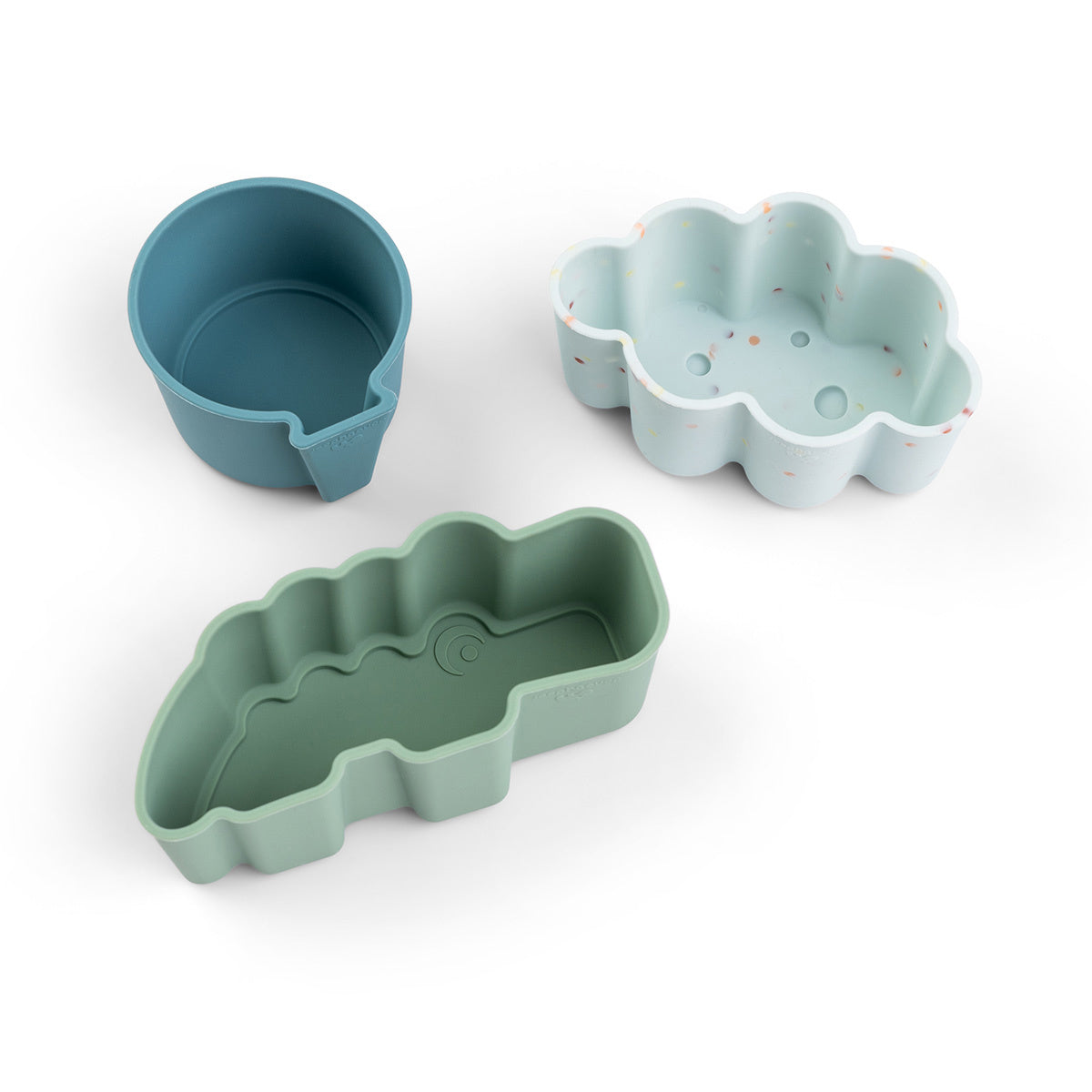 * Done By Deer Silicone Vormen 3PCS | Happy Clouds Blue
