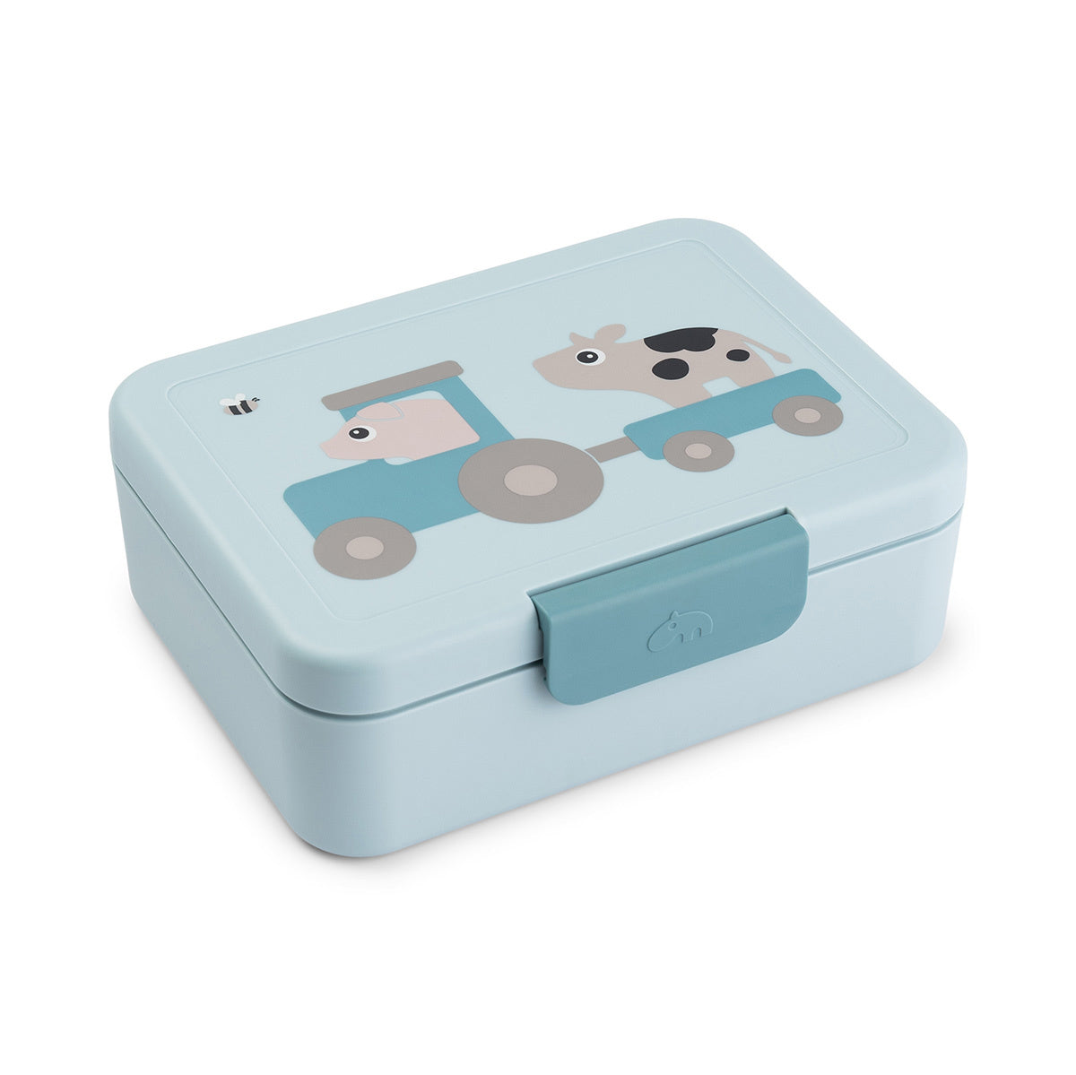 Done By Deer lunchdoos met verdeelvakje Tiny Farm Blue