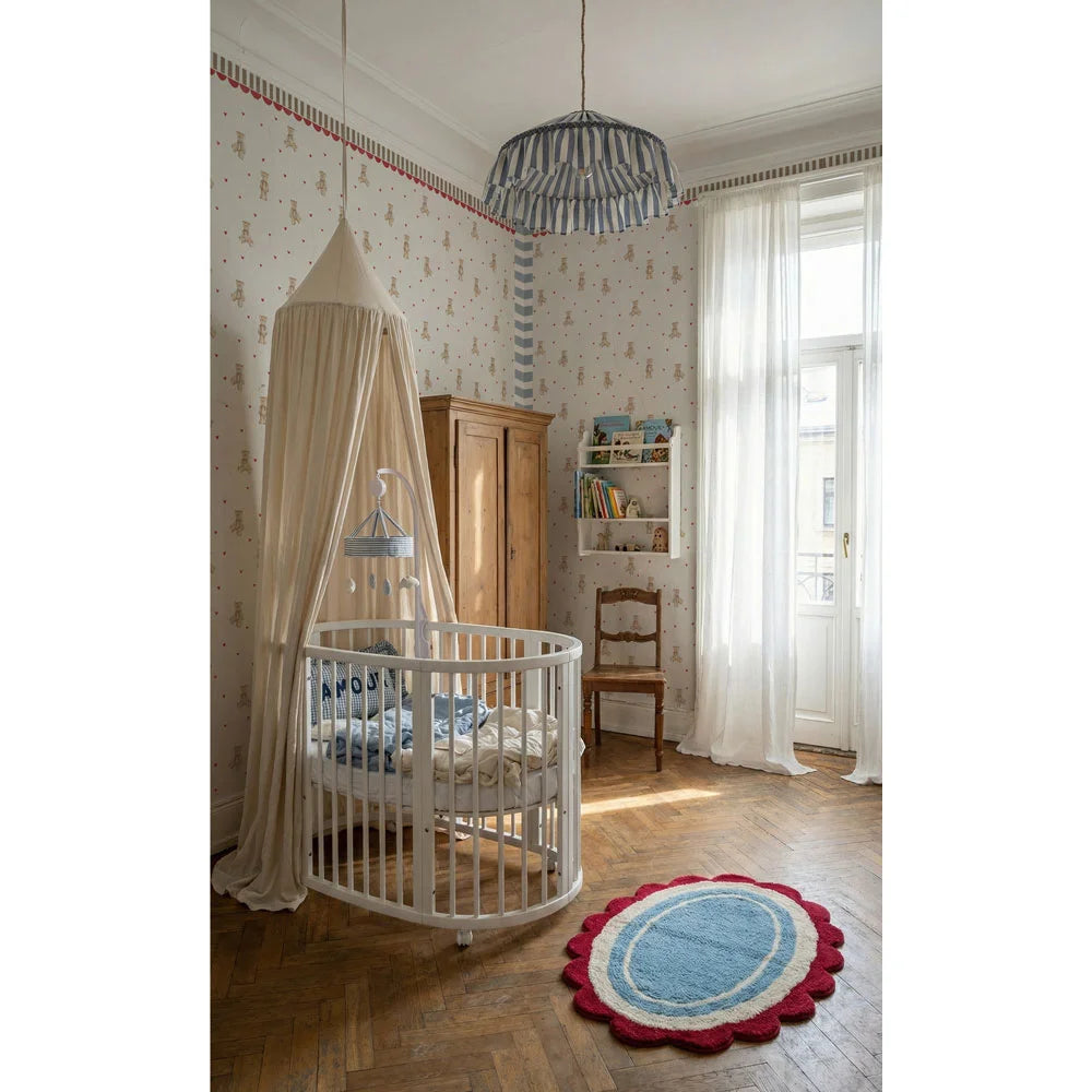 Dekornik behang Teddy Bears With Ornament geeft de kinderkamer een magische sfeer, De Gele Flamingo
