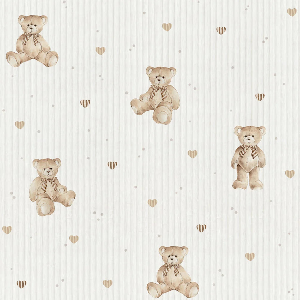 Dekornik behang Teddy Bears Cute met lieve teddyberen in de kinderkamer, bij De Gele Flamingo