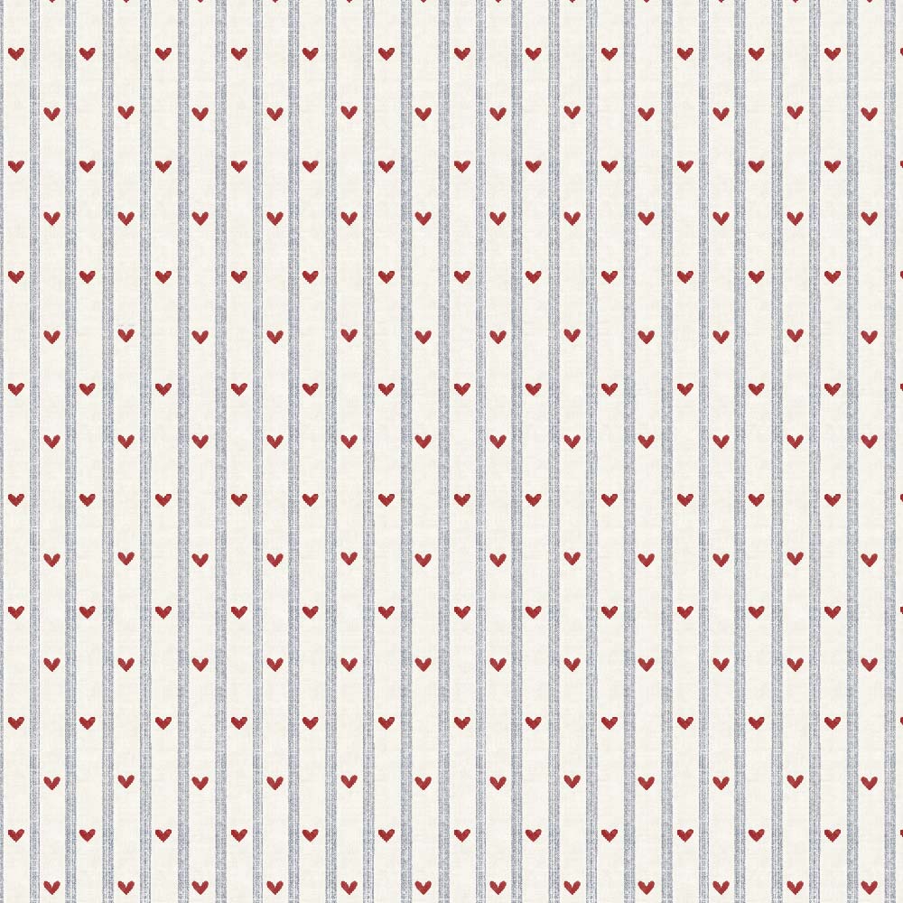 Dekornik behang Hearts & Stripes Morning, rol van 50 cm breed en 280 cm hoog, De Gele Flamingo