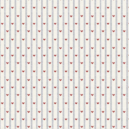 Dekornik behang Hearts & Stripes Morning, rol van 50 cm breed en 280 cm hoog, De Gele Flamingo