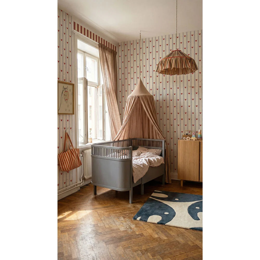 Dekornik behang Hearts & Stripes Morning met hartjes en strepen, bij De Gele Flamingo