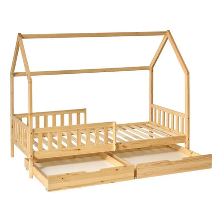Bedhuisje Brussels 90x190 in grenen hout van De Gele Flamingo met Scandinavisch geinspireerd ontwerp