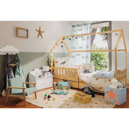 Kinderbed Brussels 90x190 cm van De Gele Flamingo, geleverd inclusief lattenbodem en zonder matras