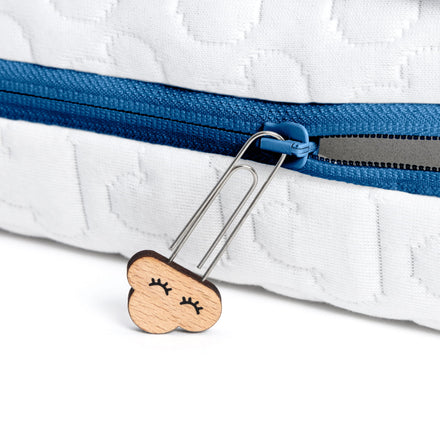 Aerosleep Evolution matraspakket voor wieg en co-sleeper, detail van de rits van de afneembare hoes