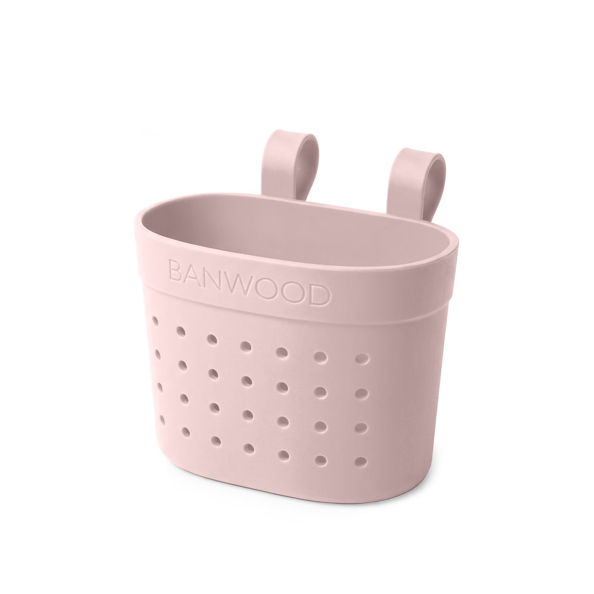 Banwood Fietsmandje Pin & Ride Faded Pink, fietsmandje voor kinderen bij De Gele Flamingo