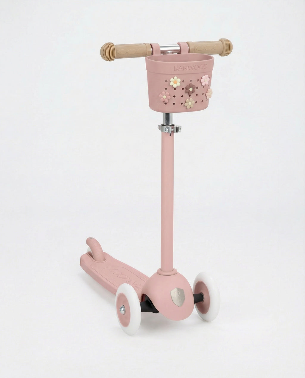 Banwood Pins voor Fietsmandje Flowers zijn makkelijk te bevestigen, De Gele Flamingo