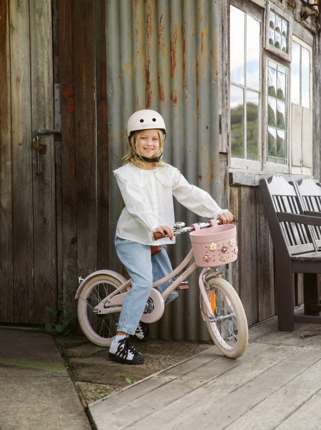 Pins voor Fietsmandje Flowers van Banwood, ideaal voor lenteritjes, De Gele Flamingo