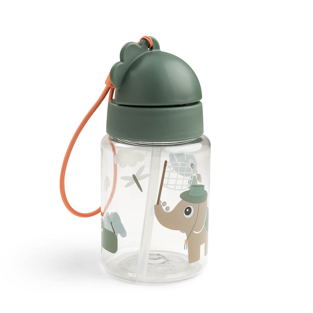 Drinkfles van Done By Deer in Tiny Trails Green van voren