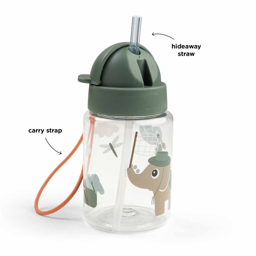 Done By Deer drinkfles Tiny Trails Green met draagkoord