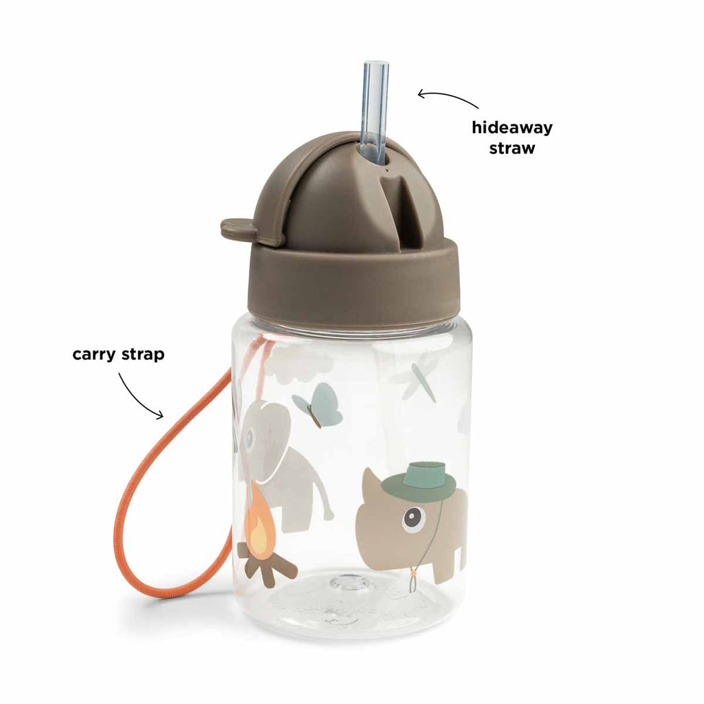 Done By Deer drinkfles Tiny Trails Sand met draagkoord
