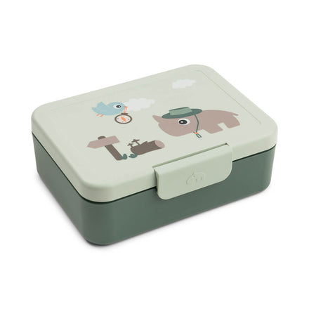 Done By Deer lunchdoos met verdeelvakje Tiny Trails Green