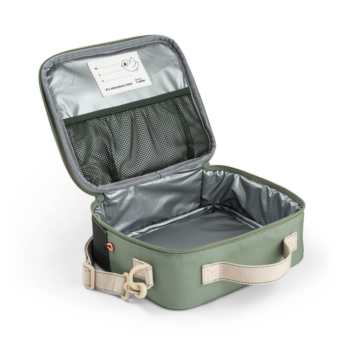Done By Deer thermische lunchtas Tiny Trails Green, vooraanzicht