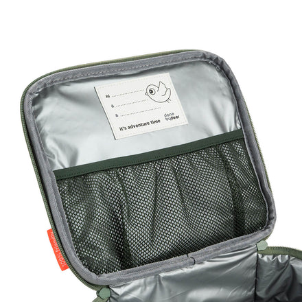Open thermische lunchtas Tiny Trails Green met mesh binnenvak