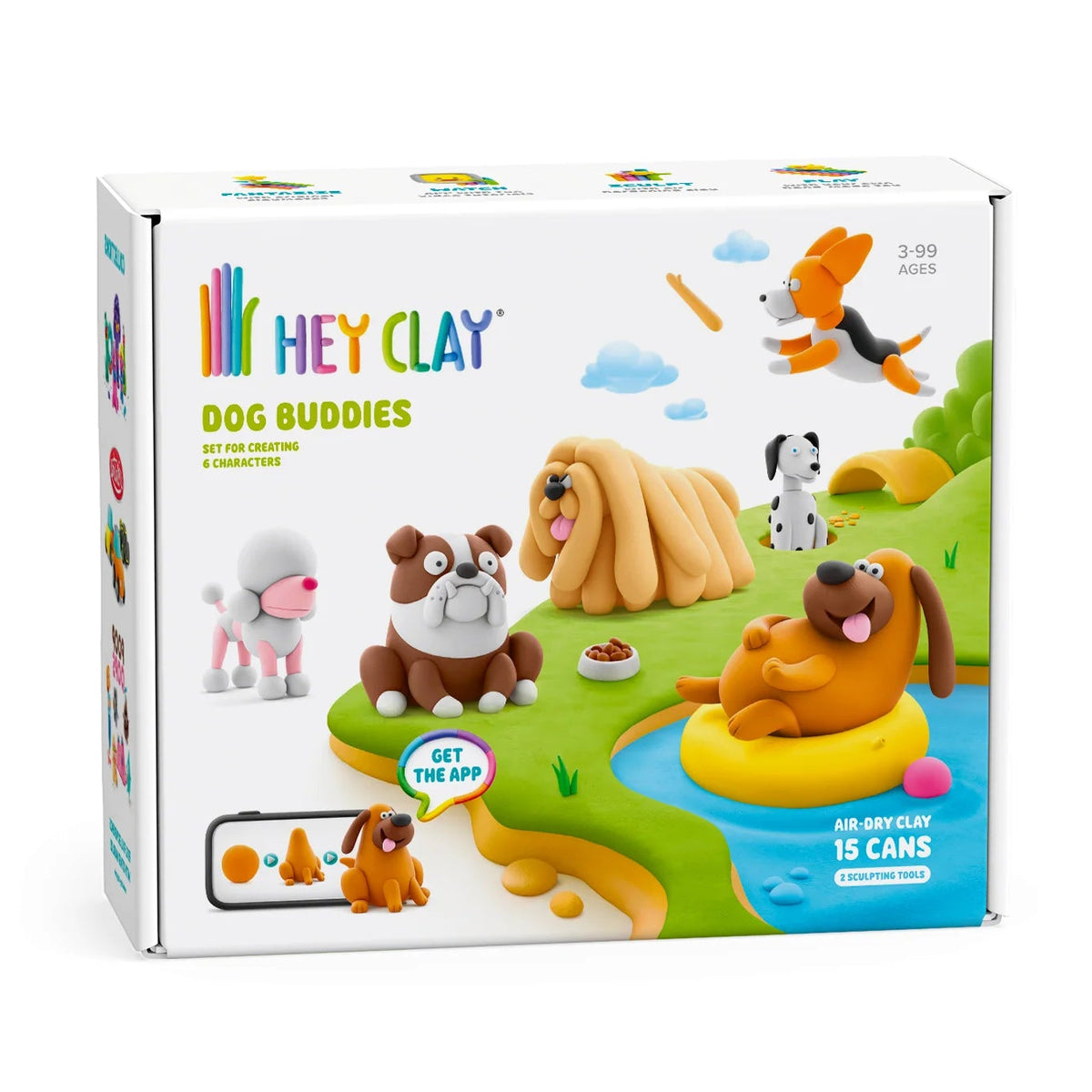 Hey Clay Boetseerklei | Dog Buddies (15 potjes)