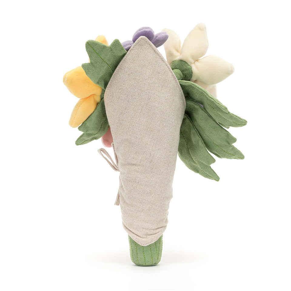 Jellycat Amuseables Bouquet of Flowers, achterkant met ingepakte stelen