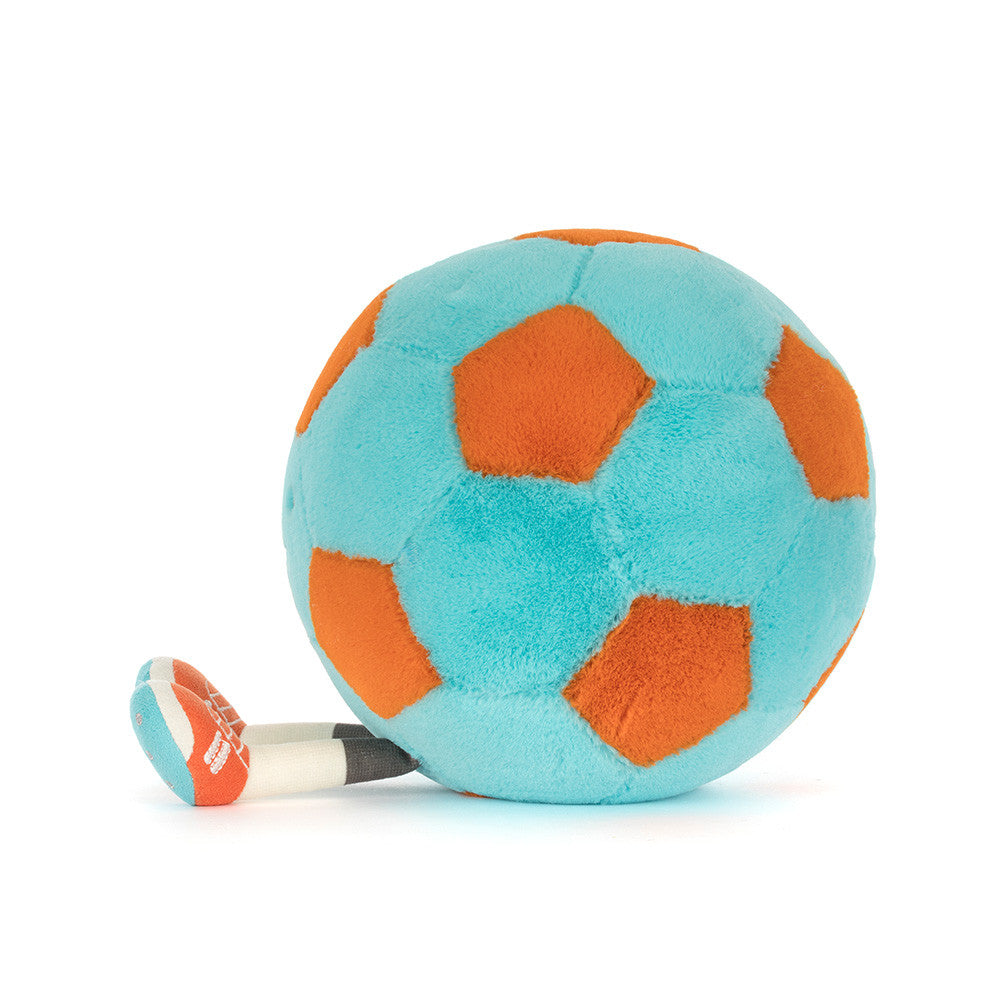 Jellycat Amuseables Jellycat Football, zijaanzicht met beentjes