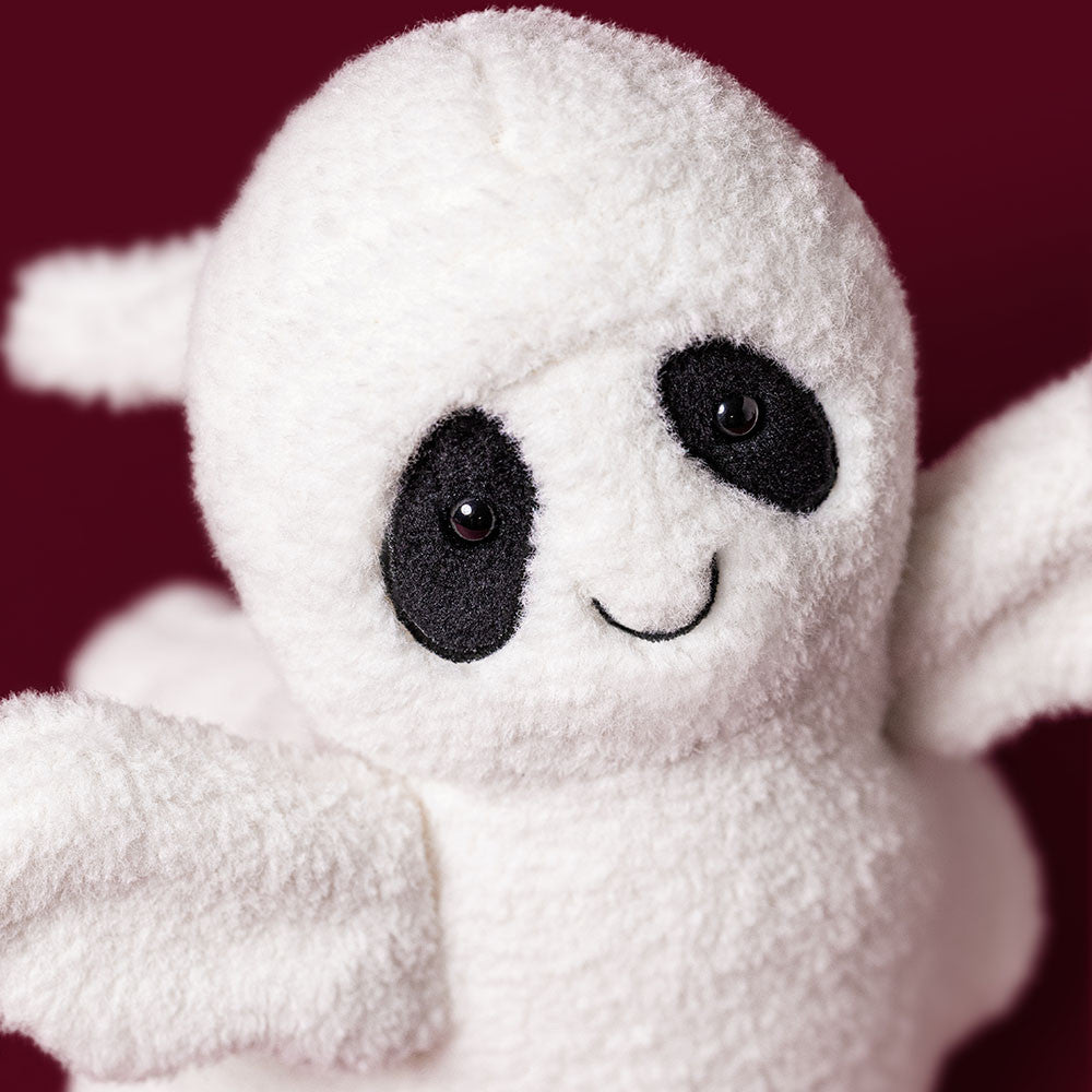 Jellycat Ghost Bob, vooraanzicht van het witte spookje