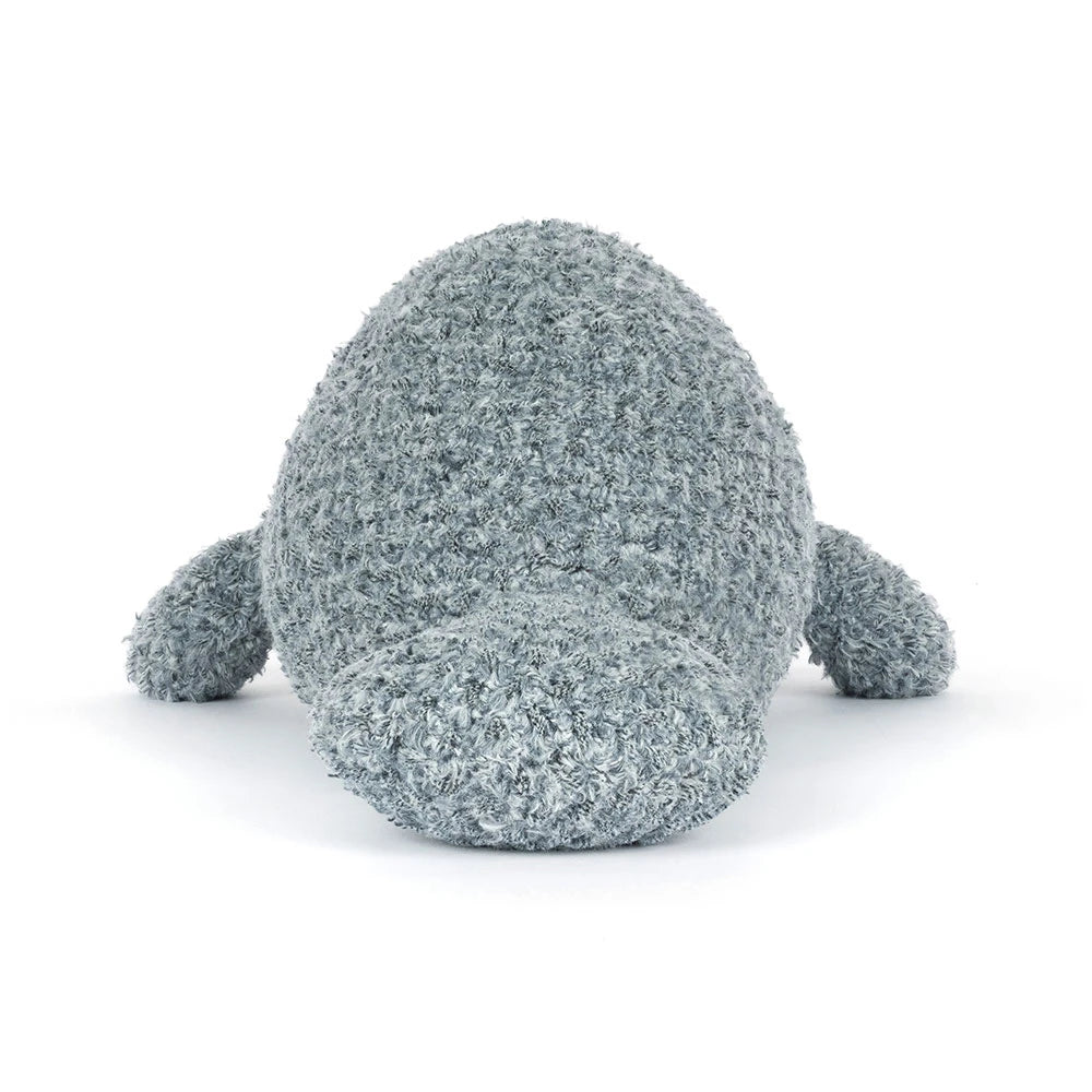 Jellycat Maffles Manatee, achterkant met staartvin