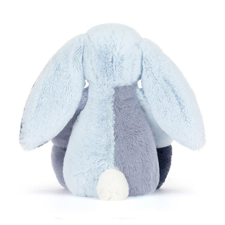 Jellycat Puddlesea Bunny, achterkant met wit staartje