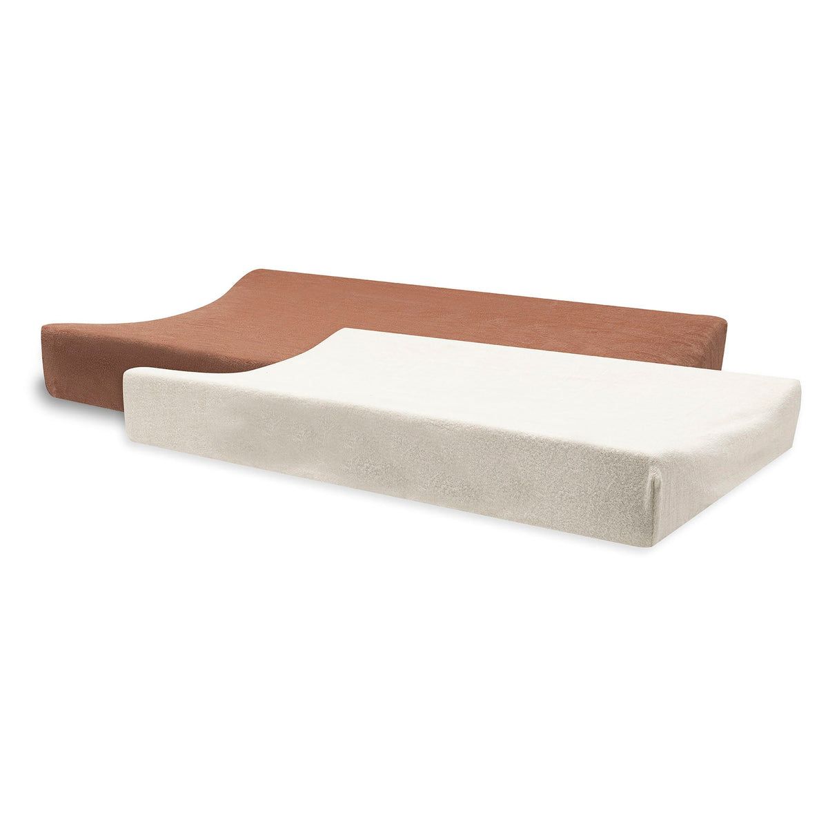 Jollein aankleedkussenhoes badstof Light Terra en Oatmeal 2-pack