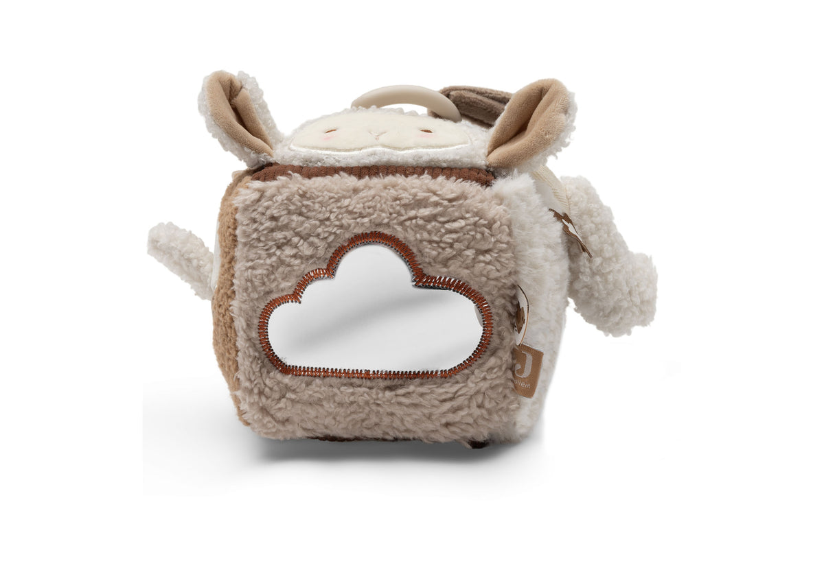 Jollein activiteitenkubus Woolly, zachte babykubus met schaapjes