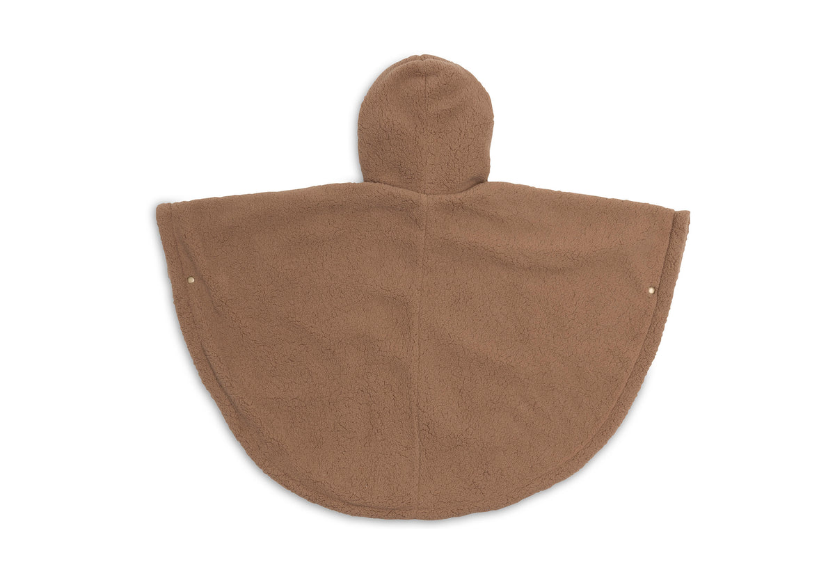 Jollein cosy poncho teddy fleece Dark Hazel