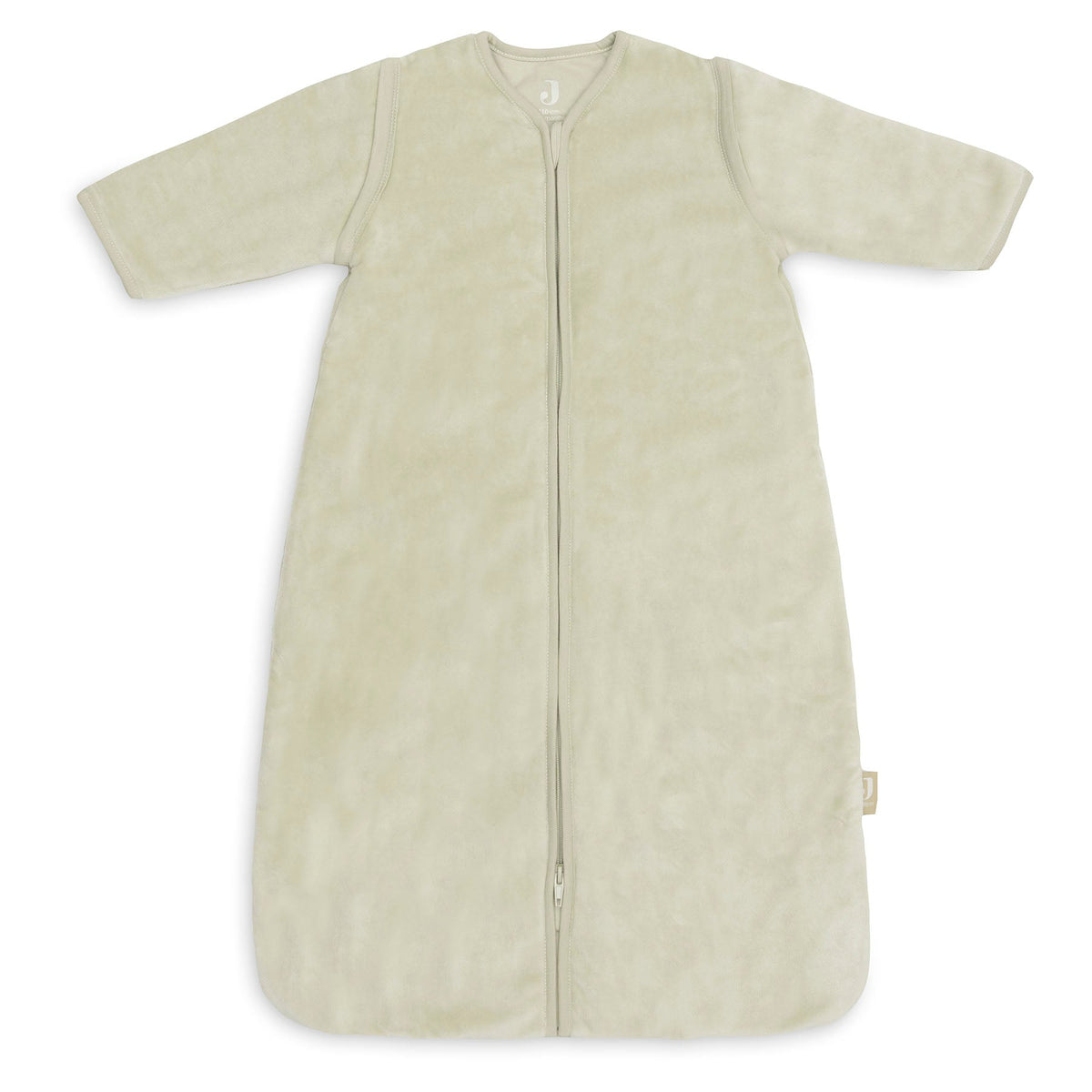 Jollein slaapzak met afritsbare mouw 110 cm Velvet in Soft Matcha, productfoto van de babyslaapzak, De Gele Flamingo