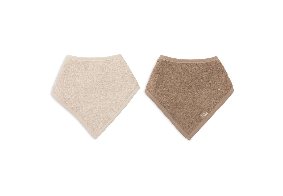 Jollein Slab Bandana kwijlsjaaltje Sand en Milky Coffee