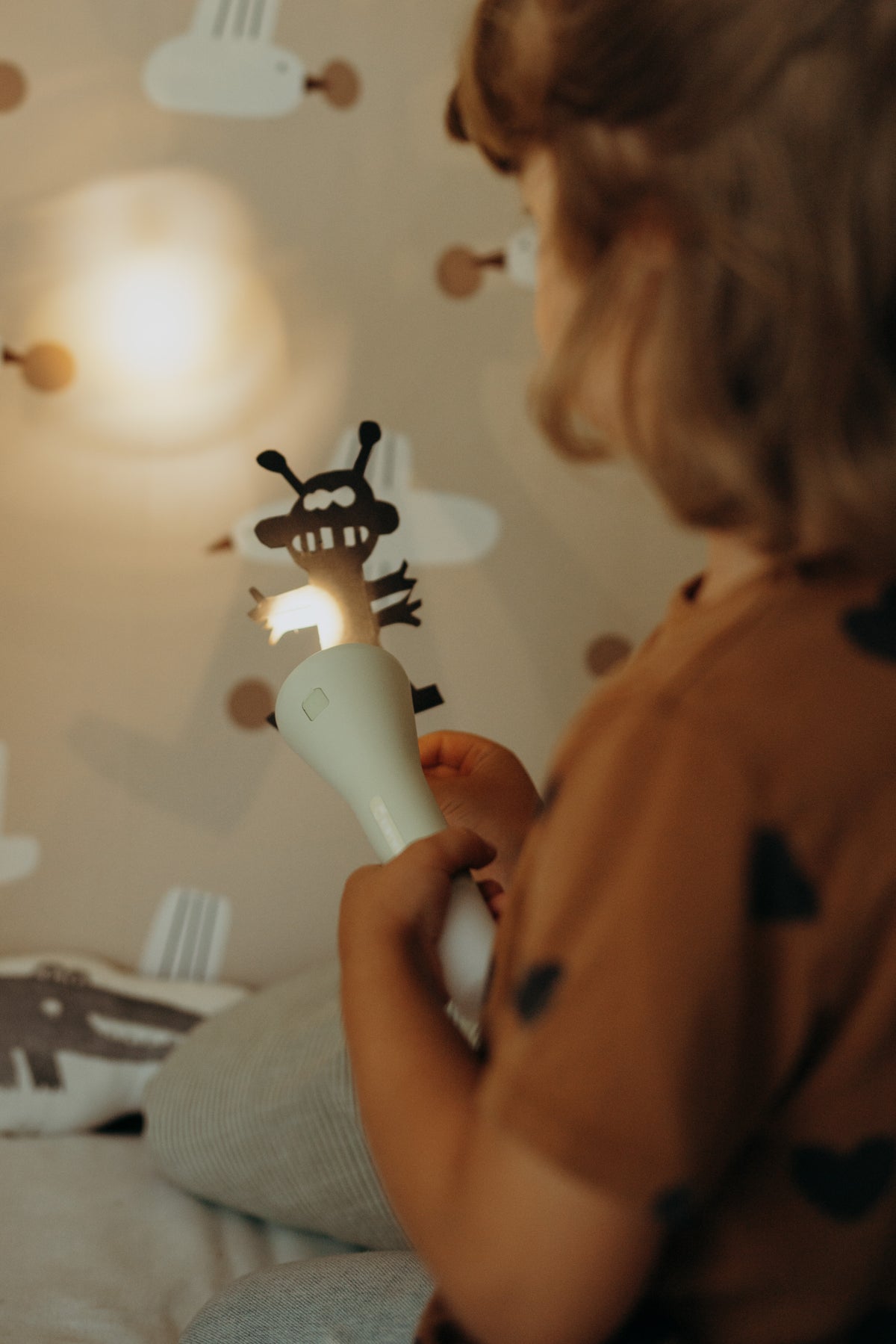 Kidywolf zaklamp voor kinderen groen, liggend productbeeld