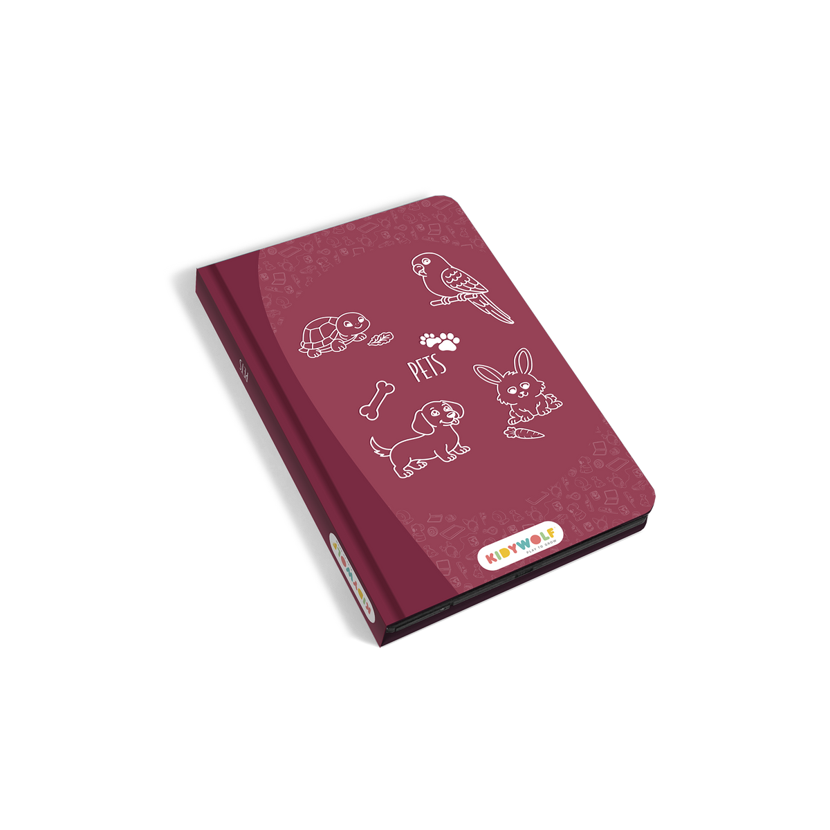 Kidywolf Kidydraw-Mini Tablet 30 Tekeningen Tekenbord Huisdieren, het tekenbord