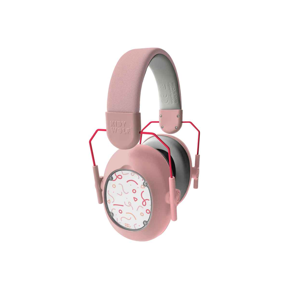 Kidywolf Kidynoise gehoorbeschermer roze, vooraanzicht