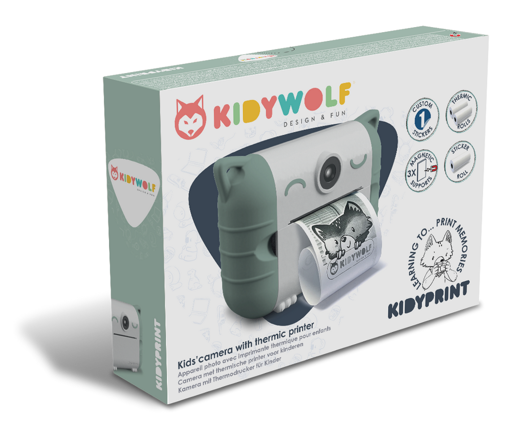 Kidywolf Kidyprint groen, verpakking schuin vooraanzicht