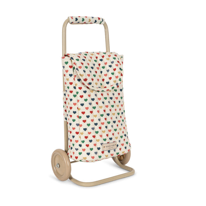 Konges Sløjd Boodschappentrolley Kids Trolley Coeur Coloré, boodschappentrolley op witte achtergrond