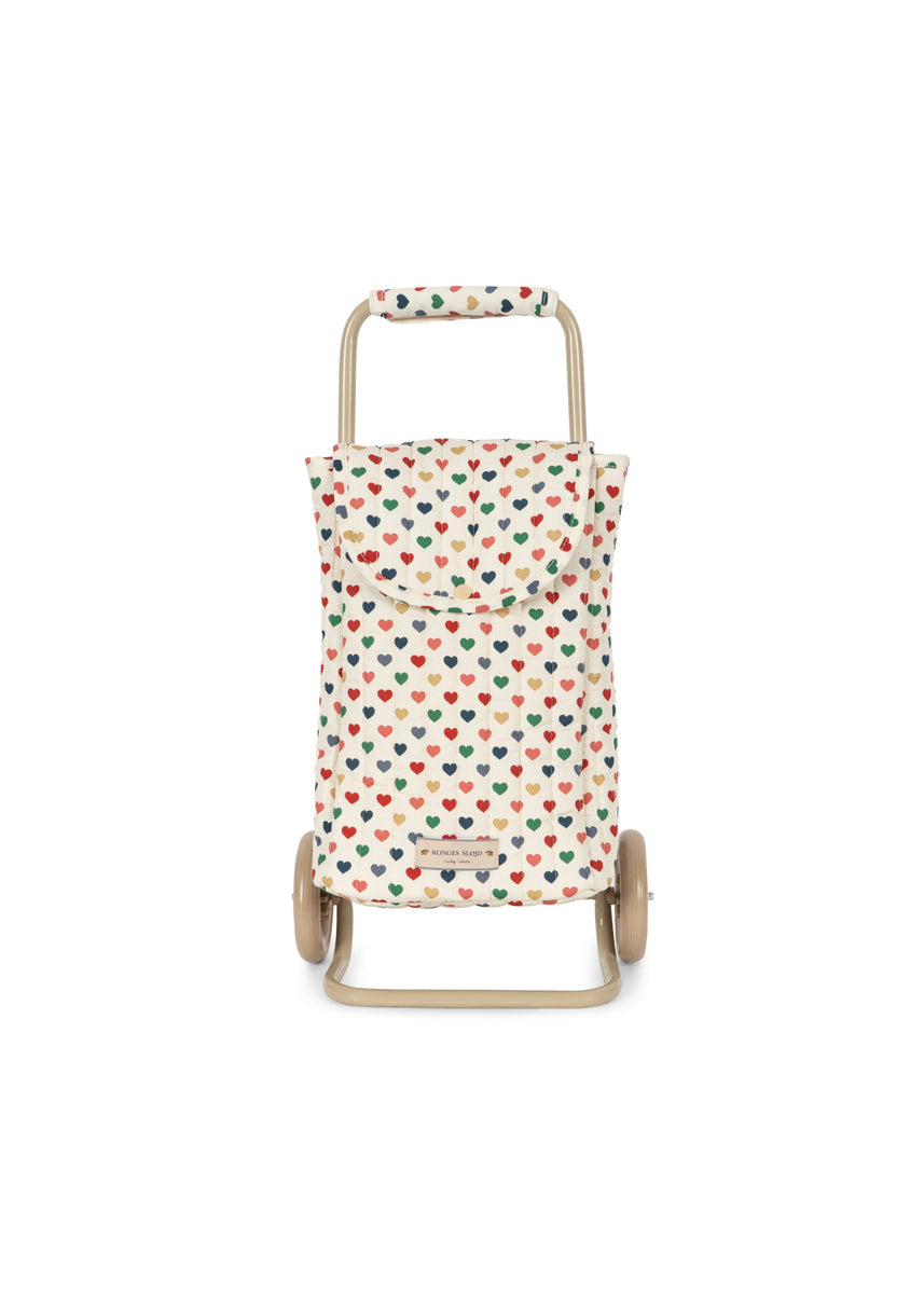 Konges Sløjd Boodschappentrolley Kids Trolley Coeur Coloré, boodschappentrolley op witte achtergrond
